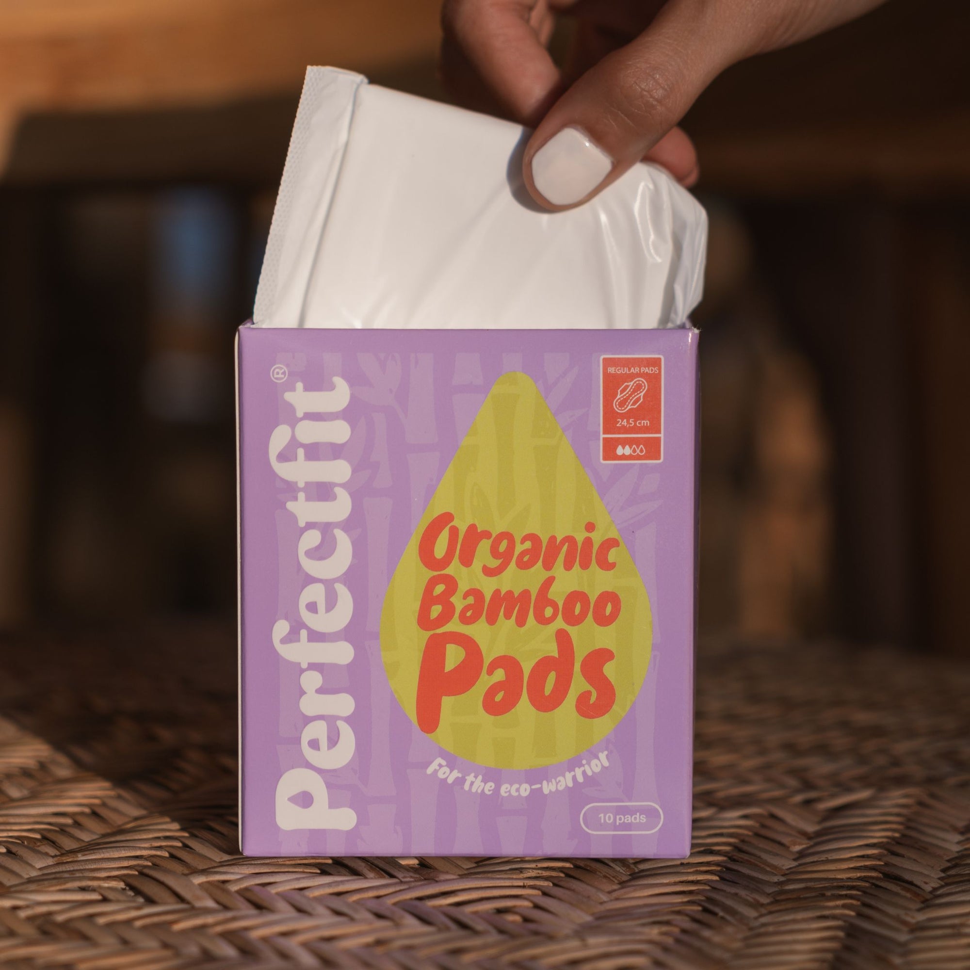 Biodegradable Organic Bamboo Regular Pads 10s