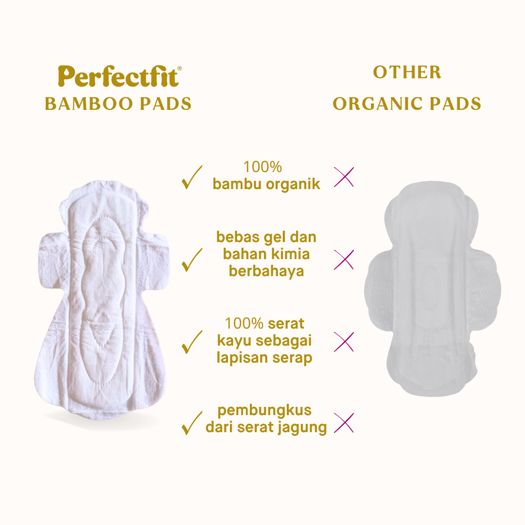 2 Packs Organic Bamboo Pads